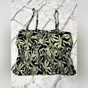 VOLCOM Coco smocked Jack’s Surfboard crop Cami top new